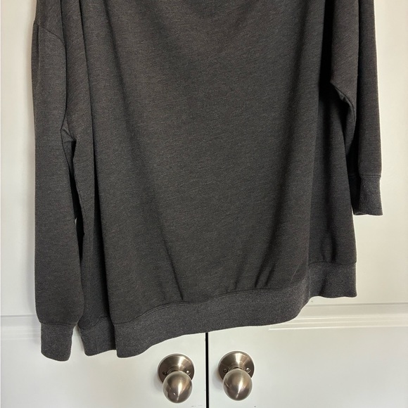 Torrid Off Shoulder Charcoal Gray Top Comfortable Material Stretch size 3X - Picture 9 of 12
